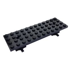 30278c01-11G Bodemplaat 4x12x1 2/3 zwart gebruikt * - Img 2