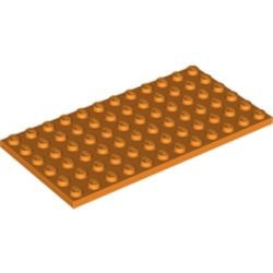 3028-4 Platte plaat 6x12 oranje NIEUW *5K0000