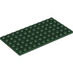 3028-80G Platte plaat 6x12 groen, donker gebruikt *1A045