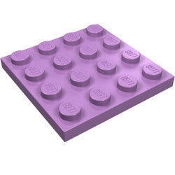 3031-157 Platte plaat 4x4 lavender, midden NIEUW *5K0000