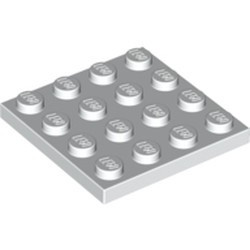 3031-1G Platte plaat 4x4 wit gebruikt *1A037