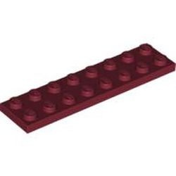 3034-59 Platte plaat 2x8 rood, donker NIEUW *5K0000