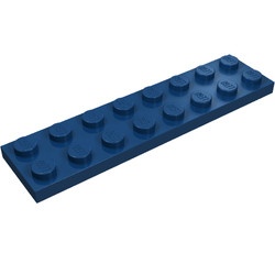 3034-63 Platte plaat 2x8 blauw, donker NIEUW *5K0000