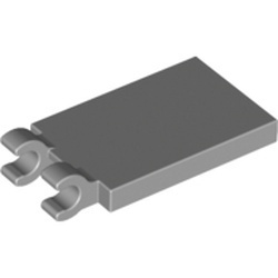 30350-86 Tegel 2x3 met twee clips aan uiteinde grijs, licht (blauwachtig) NIEUW *0D0000