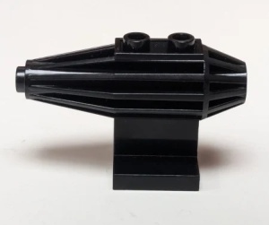 30358-11 Motor, 2 noppen bovenop, verhoogd op tegel 2x2 zwart NIEUW *