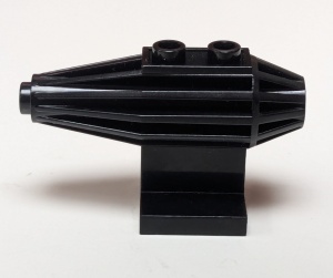30358-11G Motor, 2 noppen bovenop, verhoogd op tegel 2x2 zwart gebruikt *1D039