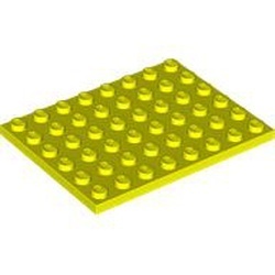3036-236 Platte plaat 6x8 neon geel NIEUW *5K0000
