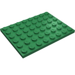 3036-6 Platte plaat 6x8 groen NIEUW *5K0000