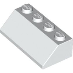 3037-1 Dakpan 45 graden 4x2 wit NIEUW *1B153