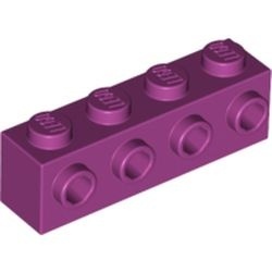 30414-71 Steen 1x4 met noppen één zijde magenta NIEUW *5K0000