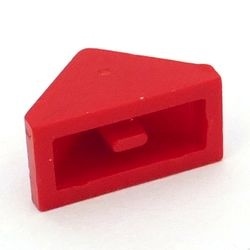 3044b-5 DakNOK 45 graden 1x2 met bodemPIN rood NIEUW *1L183 - Img 2