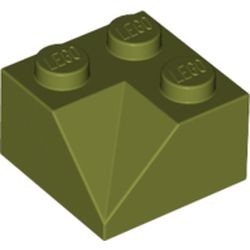 3046a-155 Dakpan 45 graden 2x2 hoek binnenzijde voor oa dakkapel zie 3049 voor nok groen, olijf NIEUW *1B211