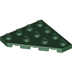 30503-80G Platte plaat 4x4 afgekapte hoek groen, donker gebruikt *1G010