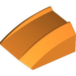 30602-4G Dakpan rond 2x2 ribbeltjes (geen noppen bovenop) oranje gebruikt *1D028