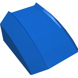 30602-7G Dakpan rond 2x2 ribbeltjes (geen noppen bovenop) blauw gebruikt *1D028 - Img 2