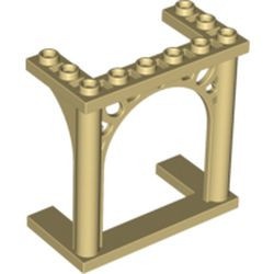 30613-2 Steen, boog 3x6x5 poort met ornamenten crème NIEUW *