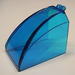 30617-14 Ruit 6x4x4 met scharnierhouder transparant donkerblauw NIEUW *