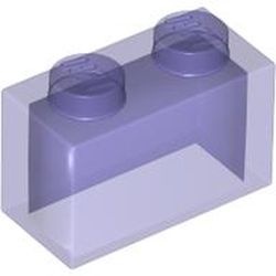 3065-51G Steen 1x2 zonder centrale versterking transparant paars gebruikt *1A011