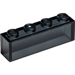 3066-251 Steen 1x4 zonder centrale versterking transparant zwart NIEUW *1L1-14