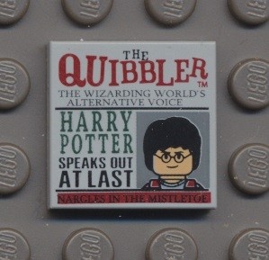 3068bpb0346-86 Tegel 2x2 Opdruk HP THE QUIBBLER grijs, licht (blauwachtig) NIEUW *