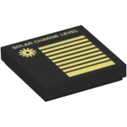 3068pb0682-11 Tegel 2x2 SOLAR CHARGE LEVEL zon en lijnen zwart NIEUW *
