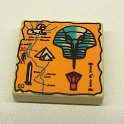 3068px20-2G Tegel 2x2 - Kaart Hierogliefen 60 crème gebruikt *5T05-24