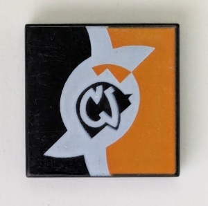 3068px8-11G Tegel 2x2 Star wars oranje zwart zwart gebruikt *5T05-33