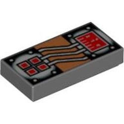3069bpa2-85G Tegel 1x2 electriciteit grijs, donker (blauwachtig) gebruikt *5T02-23