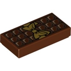 3069bpb0440-88 Tegel 1x2 Chocoladereep bruin, roodachtig NIEUW *