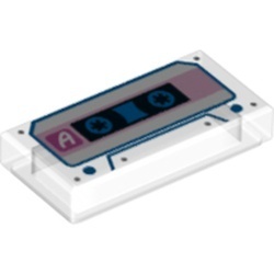 3069pb0696-12 Tegel 1x2 Audio Casette transparant NIEUW *1L000