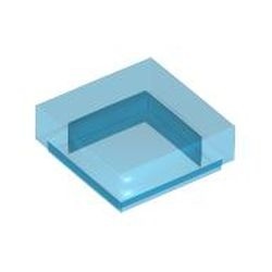 3070b-14 Tegel 1x1 transparant donkerblauw NIEUW *1B107