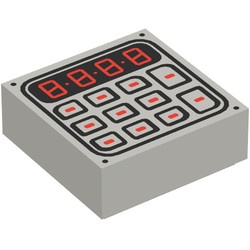 3070bpb089-86 Tegel 1x1 met pinpad grijs, licht (blauwachtig) NIEUW *