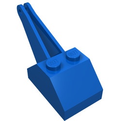 3135-7G Dakpan met dubbele kraanarm (zie 3127 voor haak) blauw gebruikt *0D000