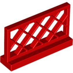 3185-5G Hekwerk 1x4x2 klassiek ruitpatroon rood gebruikt *1C023