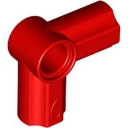 32014-5 Technic, Hoekverbinding gebogen 90 graden #6 rood NIEUW *1A080