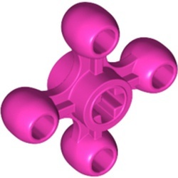 32072-47 Technic Knob Wheel (asgat, rondom vier armen met gaten) roze, donker NIEUW *0D000