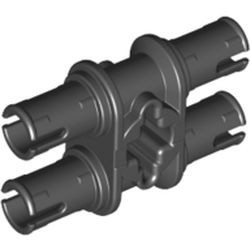 32138-11 Technic, dubbele pin met asgat zwart NIEUW *1A068