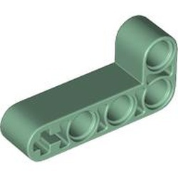 32140-48 Technic, Hefbalk 2x4 L-vorm dik groen, zandkleurig NIEUW *1D000