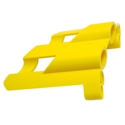 32190-3G Technic, Sierpaneel # 1 Large Short, Large Holes, Side A geel gebruikt *5K000