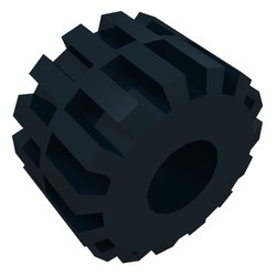 32193-11G Wiel rubber met asgat zwart gebruikt *5W000