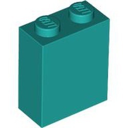 3245c-39 Steen 1x2x2 met nophouder binnen turquoise, donker NIEUW *