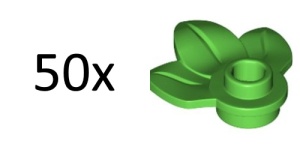 32607-36B PLANTPROMO: 50x Drie blaadjes met nop groen, helder NIEUW *5C078