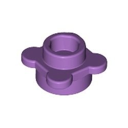 33291-157 Bloem- Platte plaat 1x1 bloem VIER blaadjes lavender, midden NIEUW *5C076