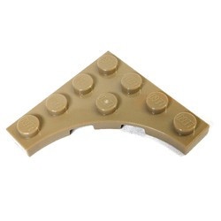 35044-69 Platte plaat 4x4 vierkant met ronde uitsnede crème,donker NIEUW *5D0000