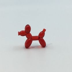 35692-17 Hond van ballonnen transparant rood NIEUW *0L0000