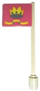 3596pb31 Vlag op vlaggemast, recht (klassiek) Kroon roze/gele kroon wit gebruikt *0L000