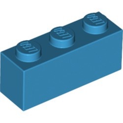3622-153 Steen 1x3 blauw, donkerazuur NIEUW *