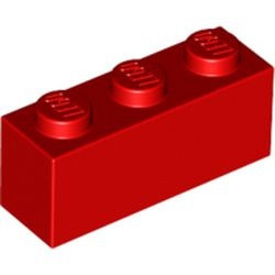 3622-5G Steen 1x3 rood gebruikt *1A013