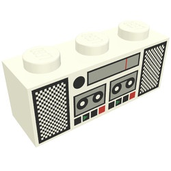 3622px1-1G Steen 1x3 radio wit gebruikt *5V03-01