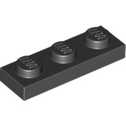 3623-11 Platte plaat 1x3 zwart NIEUW *1B171
